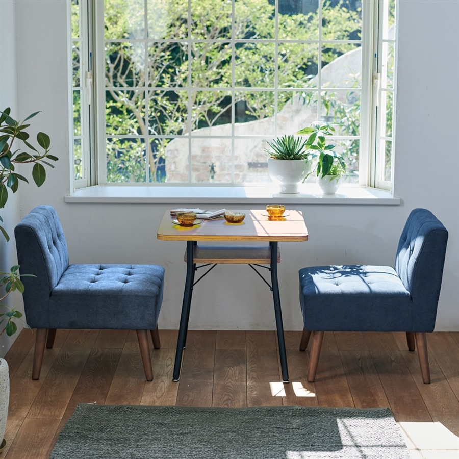 Mash ミルド ダイニングテーブル 65 3点セット ナチュラル 2人掛け